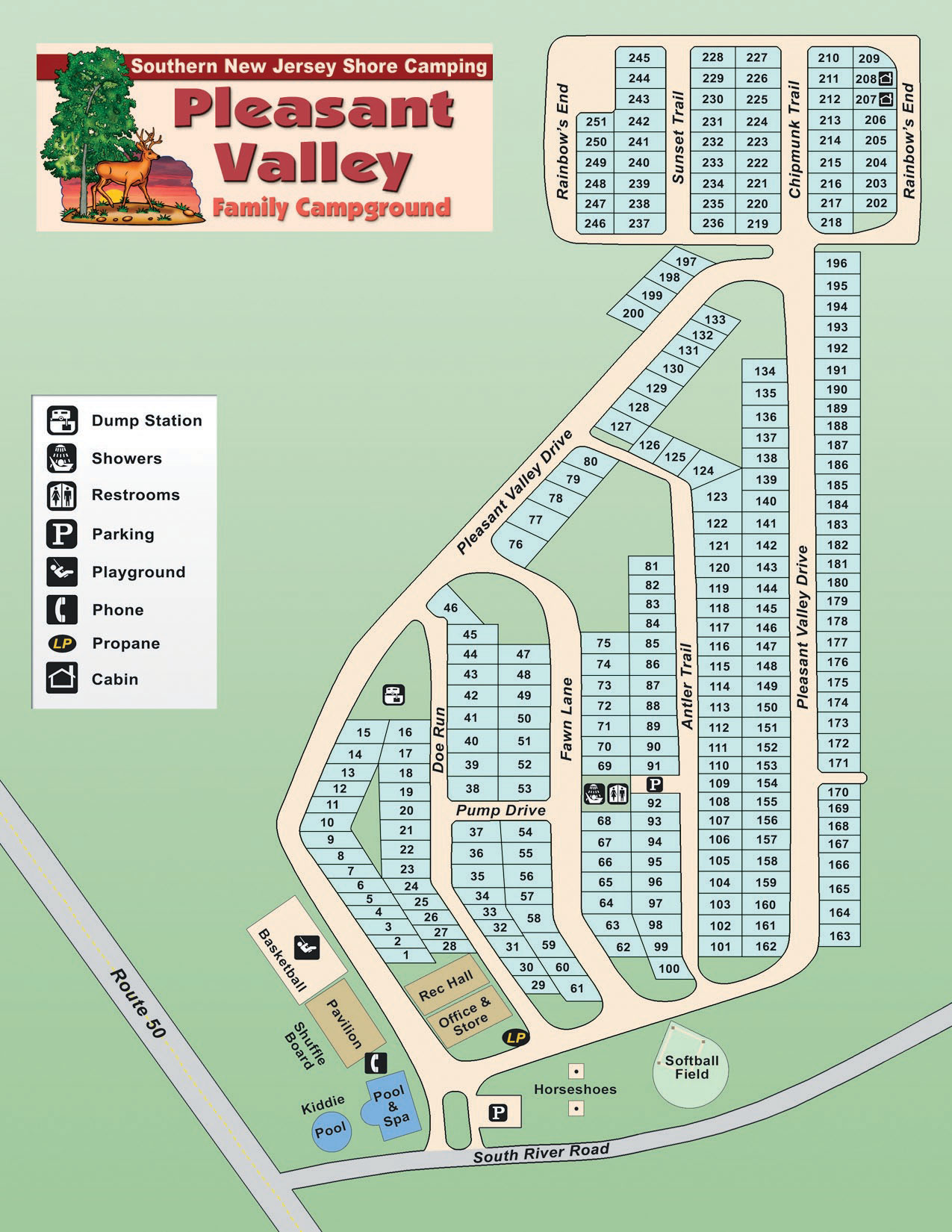 Pleasant Valley Family Campground Site Map Rules Pleasant Valley Family Campground Site Map Rules